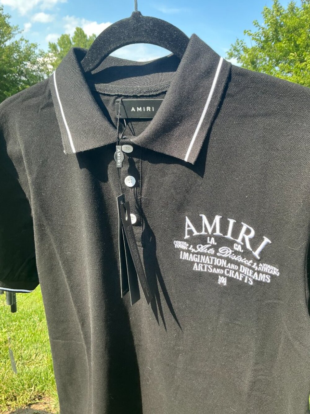 Black Amiri art polo tee - Picture 3 of 4